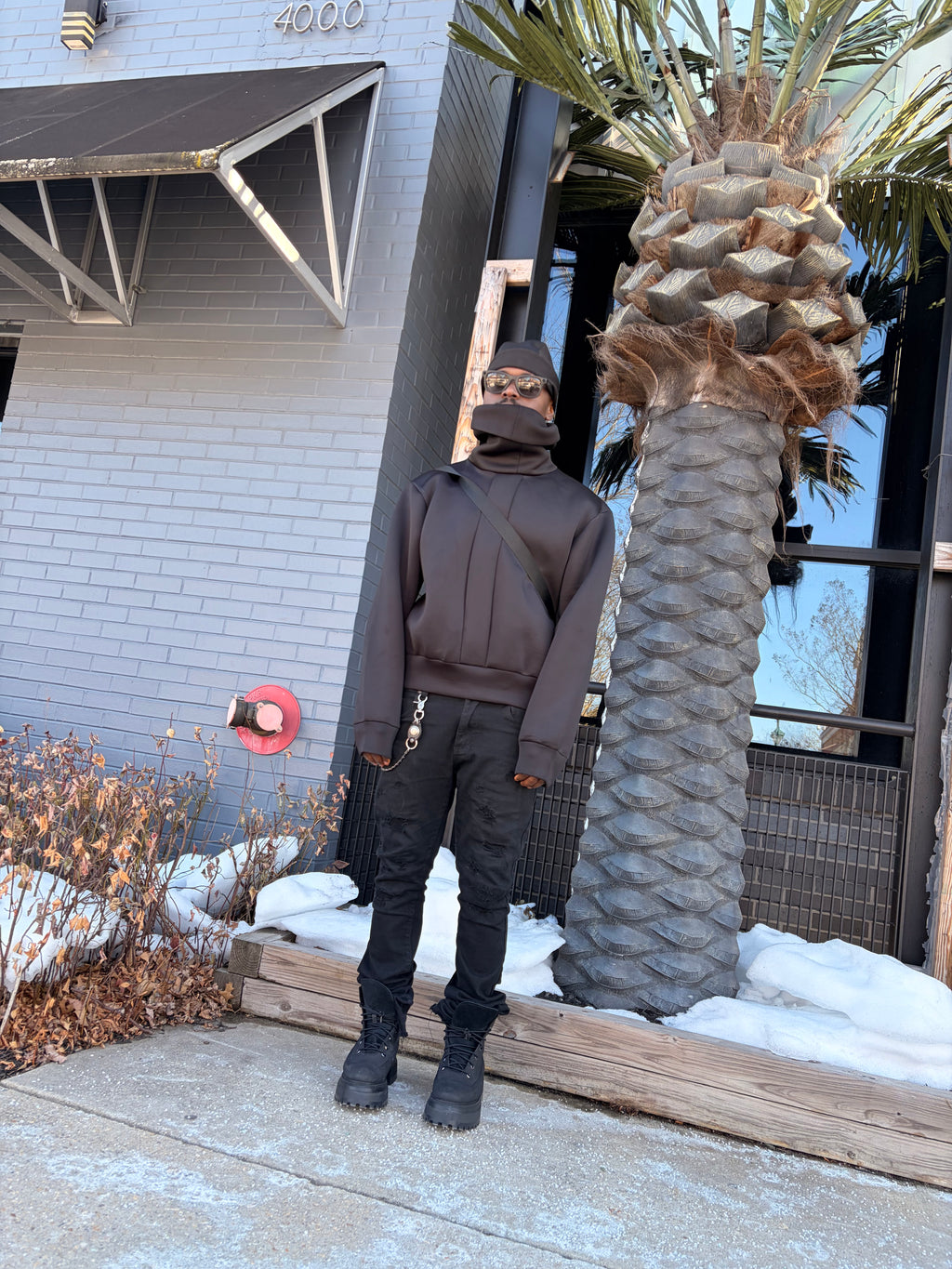 Turtle neck sweatshirt hoodie